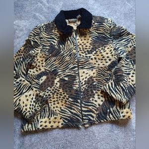 Allure Petite brocade animal print jacket
